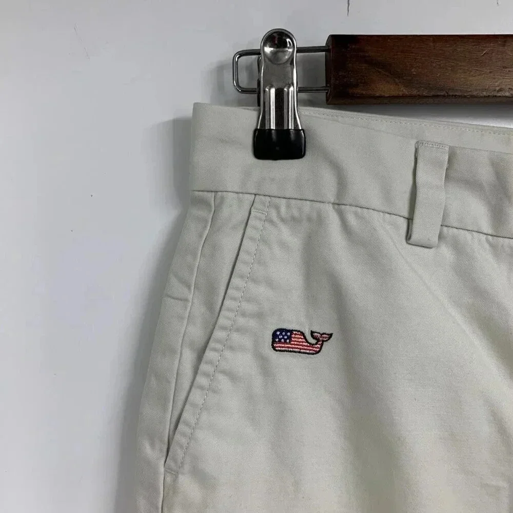 Vineyard Vines‎ Boys Flag Whale Embroidered Cotton Breaker Shorts Size 12